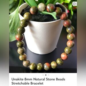 Elegant Ukanite  Green and Pink Beaded Bracelet